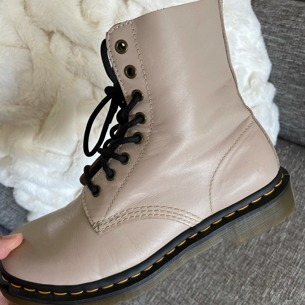 Dr. Martens Clemency Natural Wanama Leather Laceup - not made anymore - RARE